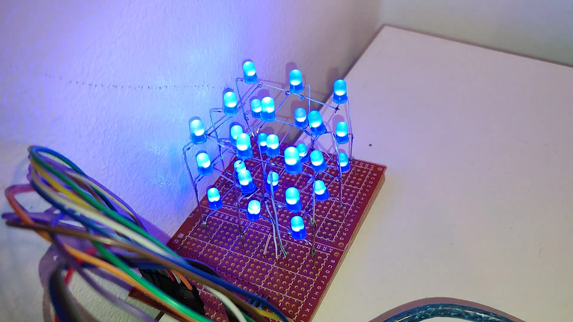 aa funcionando led cubo led 3x3x3