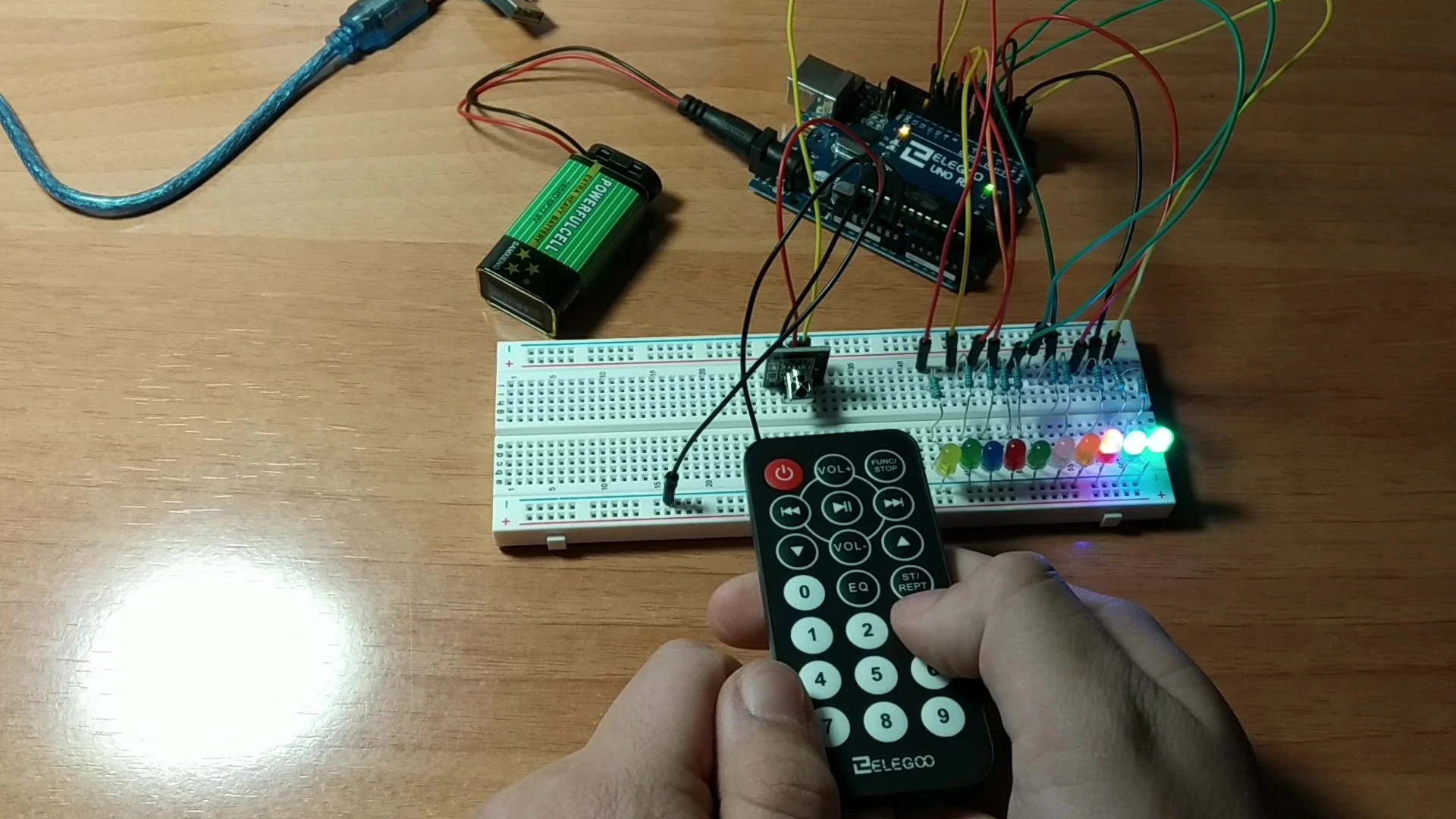 Control de LEDs con mando a distancia