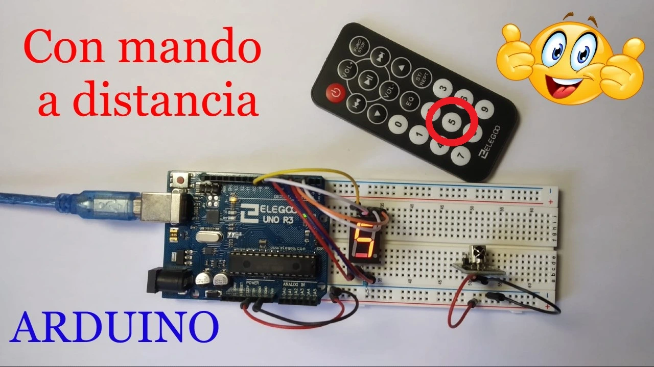 Display de 7 segmentos controlado con mando a distancia