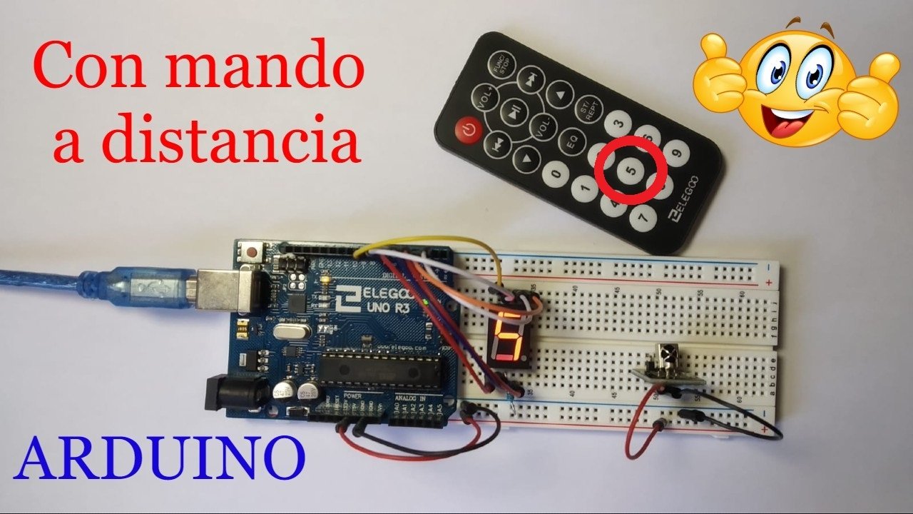 Display de 7 segmentos controlado con mando a distancia