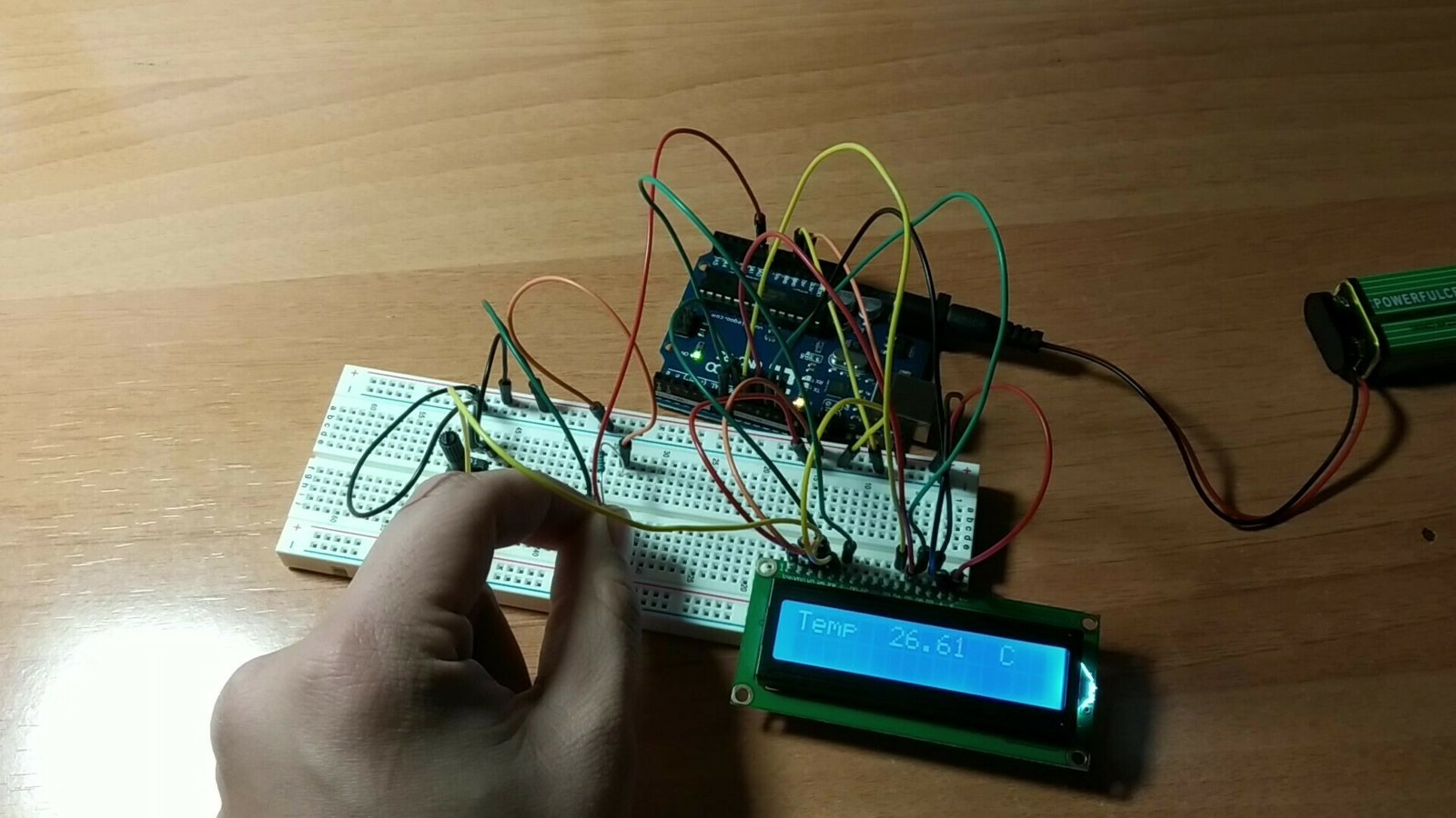 termometro arduino en pantalla lcd tutorial