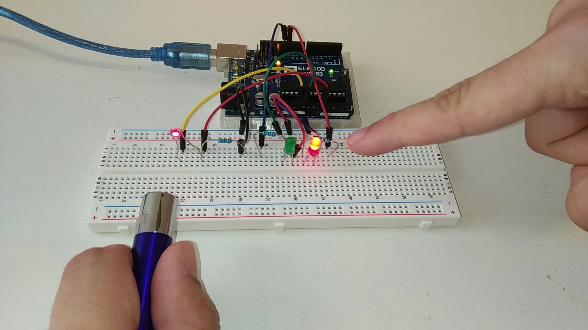 Juego de Diana l&aacute;ser con fotoresistencia LDR