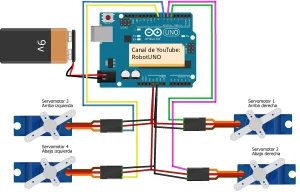 esquema conexiones proyecto arduino robot que anda