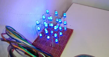 aa funcionando led cubo led 3x3x3